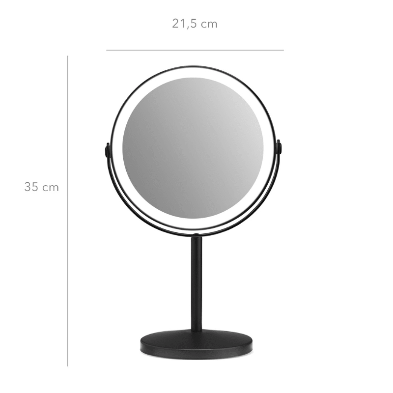 Makeup - spejl med tonet lys - 1x/10x forstørrelse