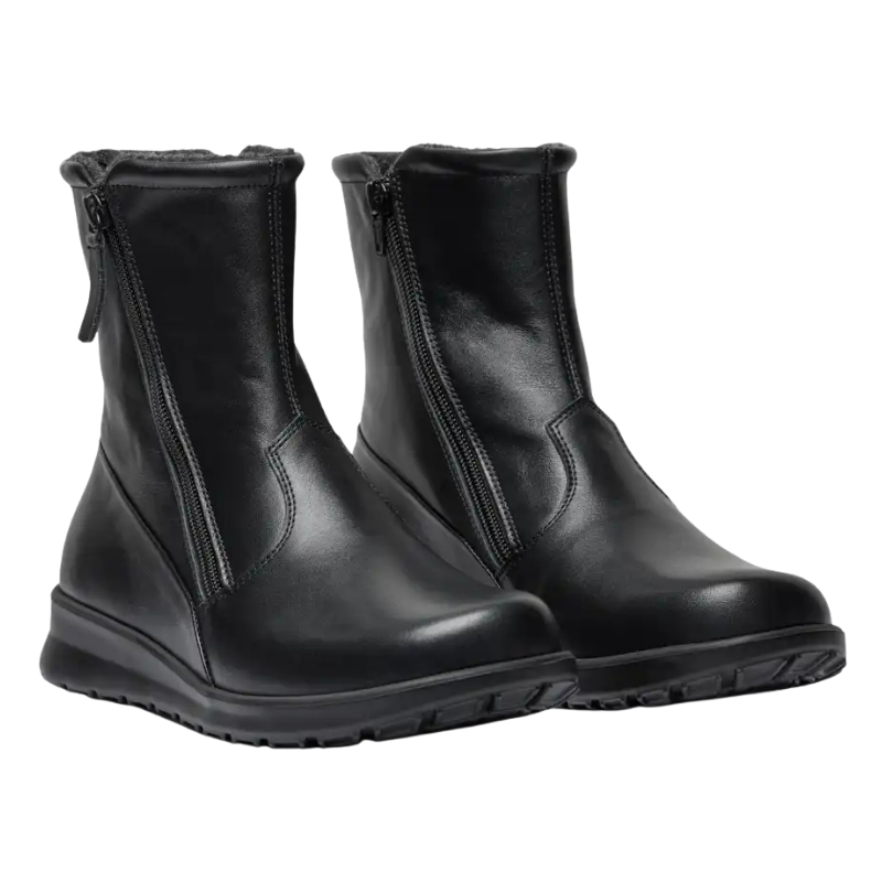 New Feet Damenstiefelette mit weiter Passform – Schwarz