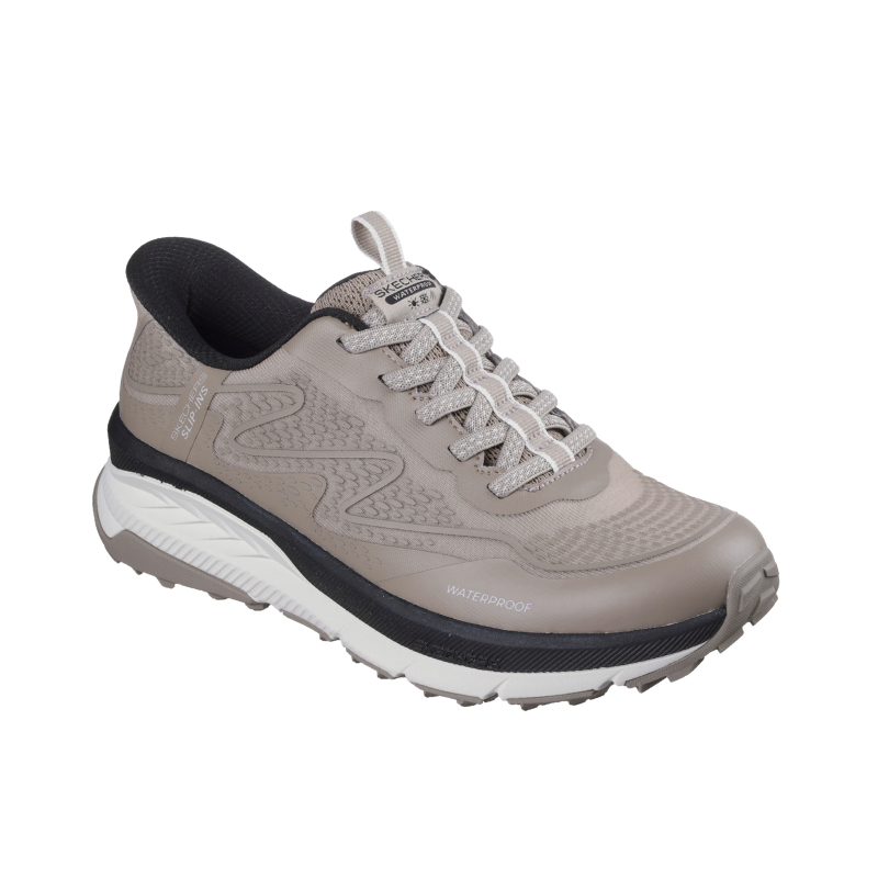 Skechers waterdichte slip-in sneaker voor dames - Grijsbruin