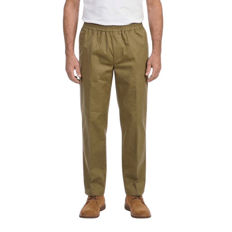 Lette bukser med elastikkant - Oliven