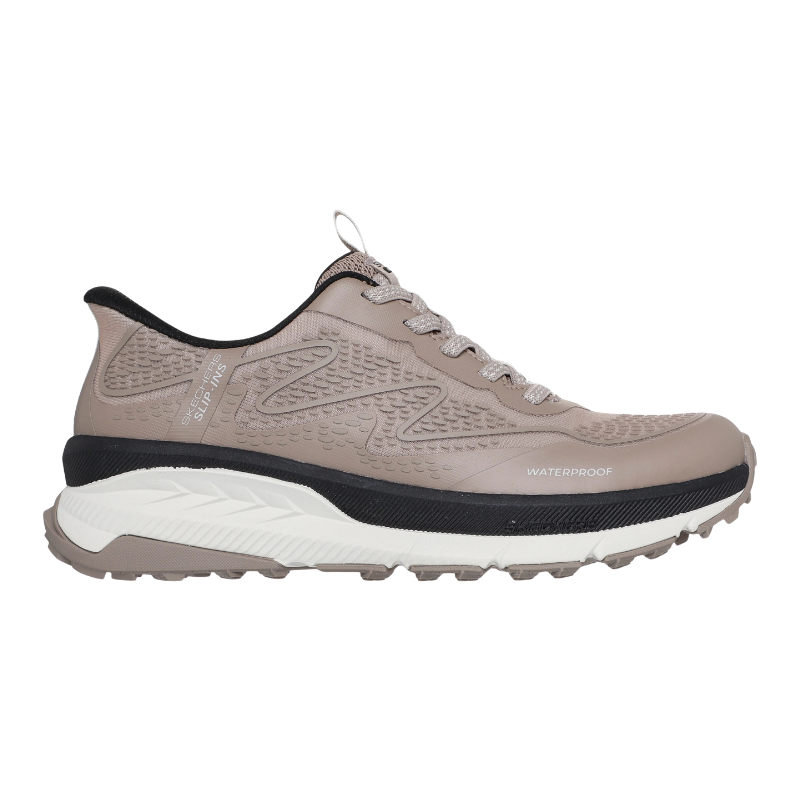 Skechers waterdichte slip-in sneaker voor dames - Grijsbruin