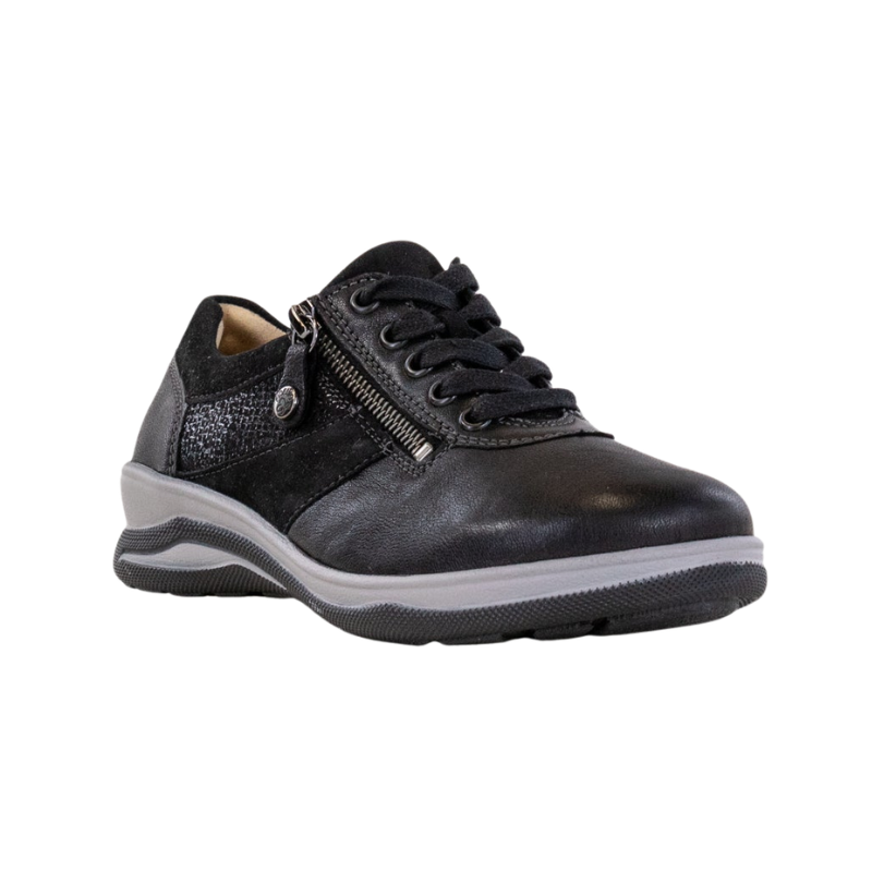 Fidelio Damen-Sneaker mit Stretch -Schwarz