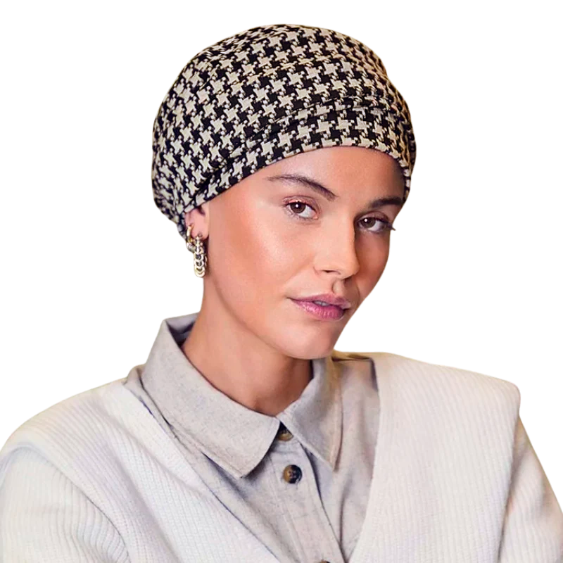 Lea tulband - Zwart Beige