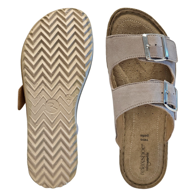 Relaxshoe Damen-Slipper – warmes Grau