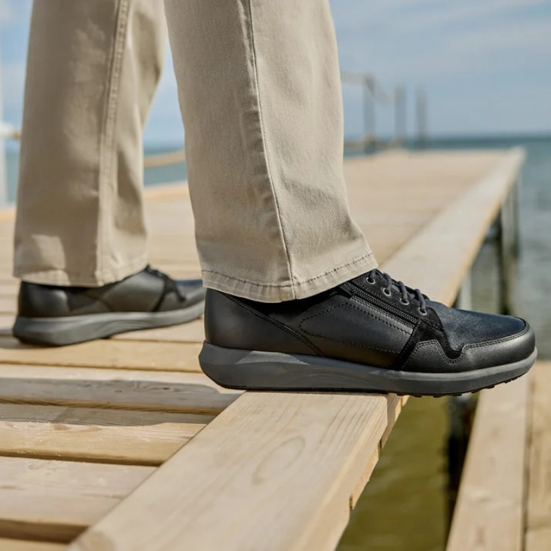 New Feet herenschoenen met stretch - Zwart