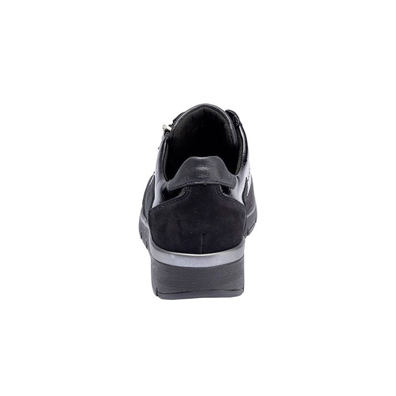 Waldläufer damesneaker - Sort med print - Seniorshop