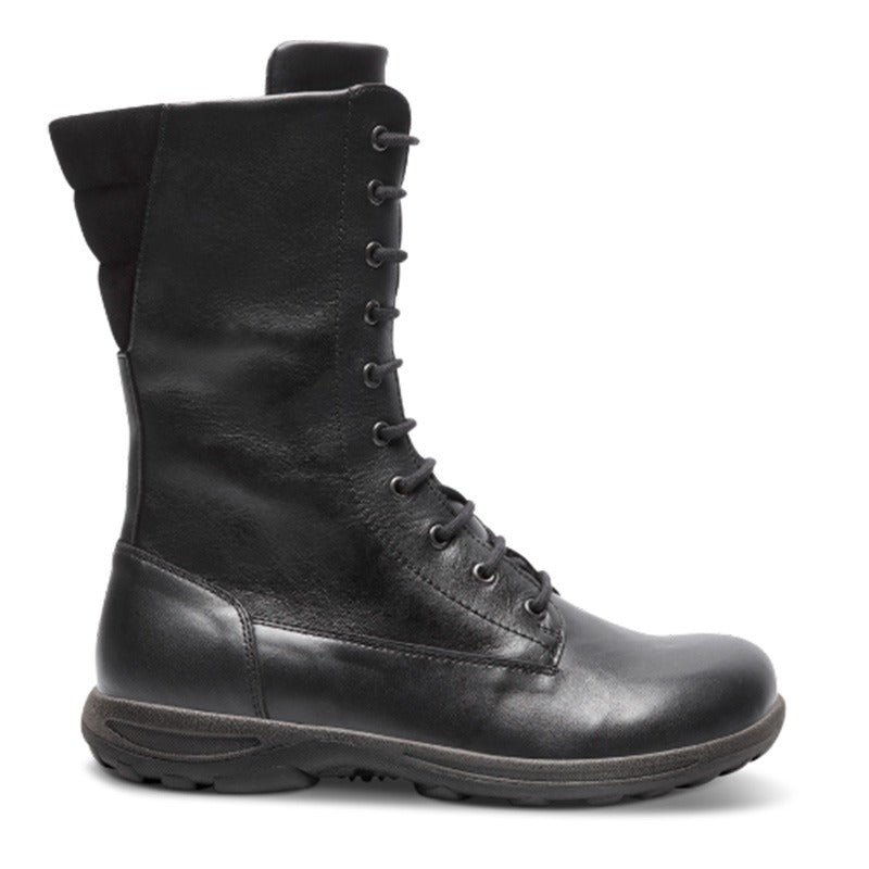 New Feet lang damestøvle - Sort - Seniorshop