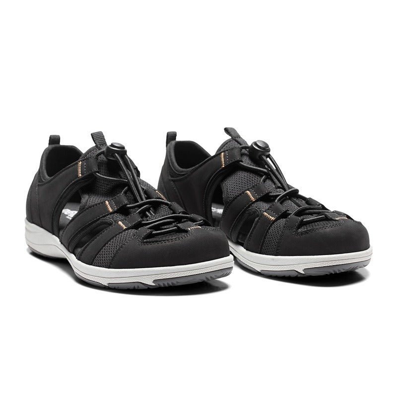 New Feet sporty damesandal - Sort - Seniorshop