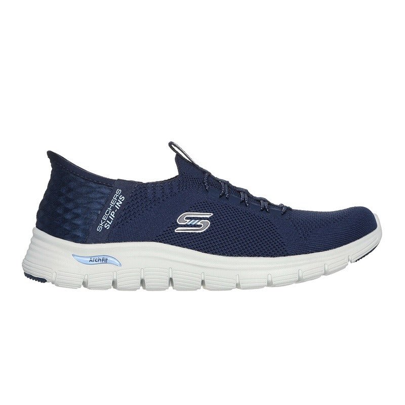 Skechers slip - in damesneaker - Navy - Seniorshop