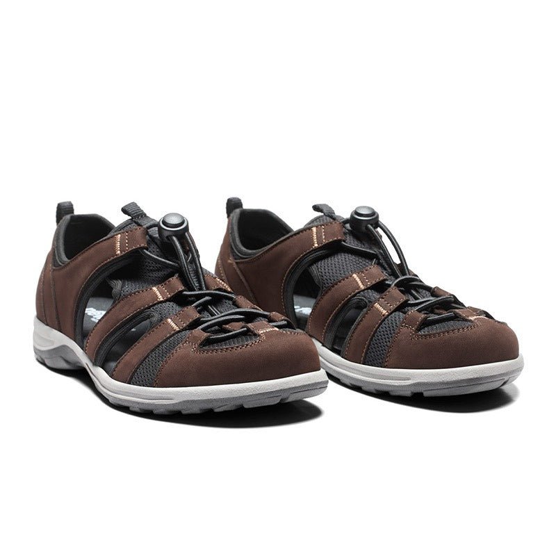 New Feet lukket herresandal - Brun - Seniorshop