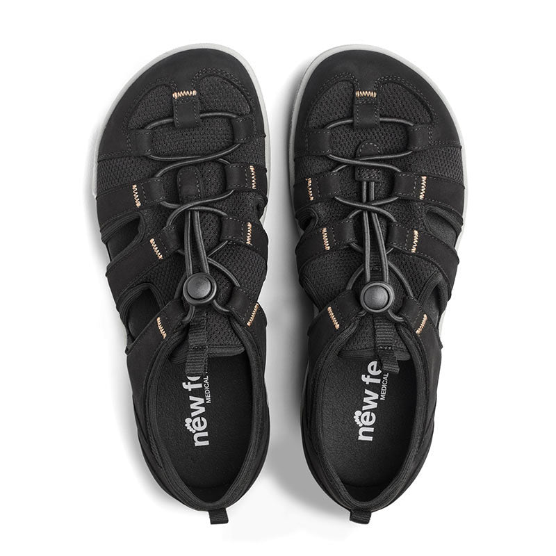 Sporty herresandal - Sort - Seniorshop