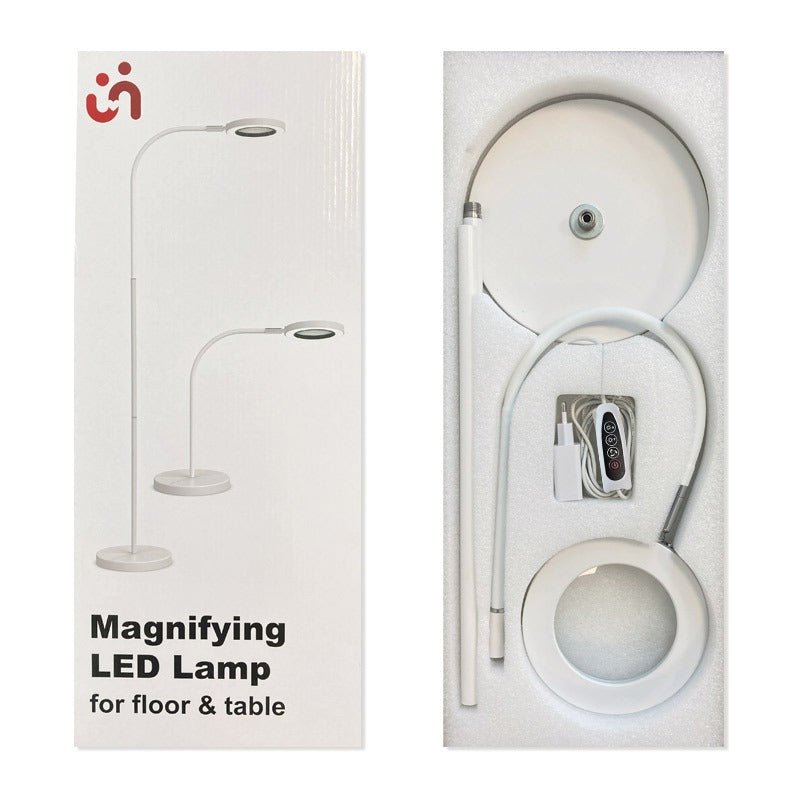 LED luplampe til gulv og bord - 3x forstørrelse - Seniorshop