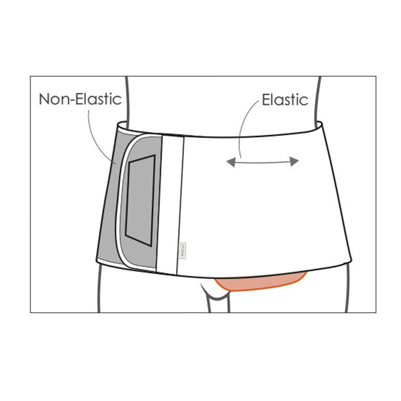 Sort stomibælte - Klip selv hul - Seniorshop