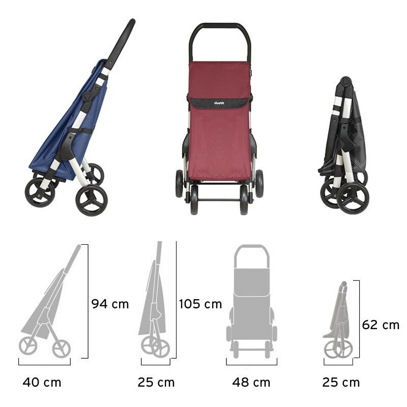 Muuvi Up indkøbsvogn - Blå - Seniorshop