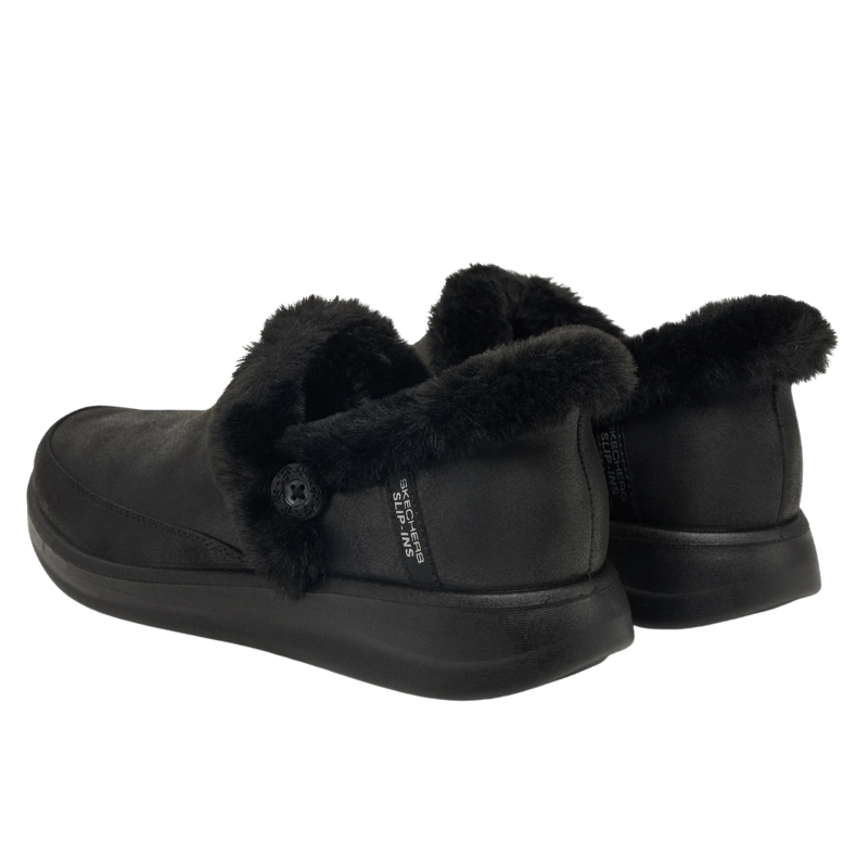 Skechers slip-in damespantoffels - Zwart