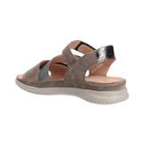 Hartjes damesandal med velcro - Sand - Seniorshop