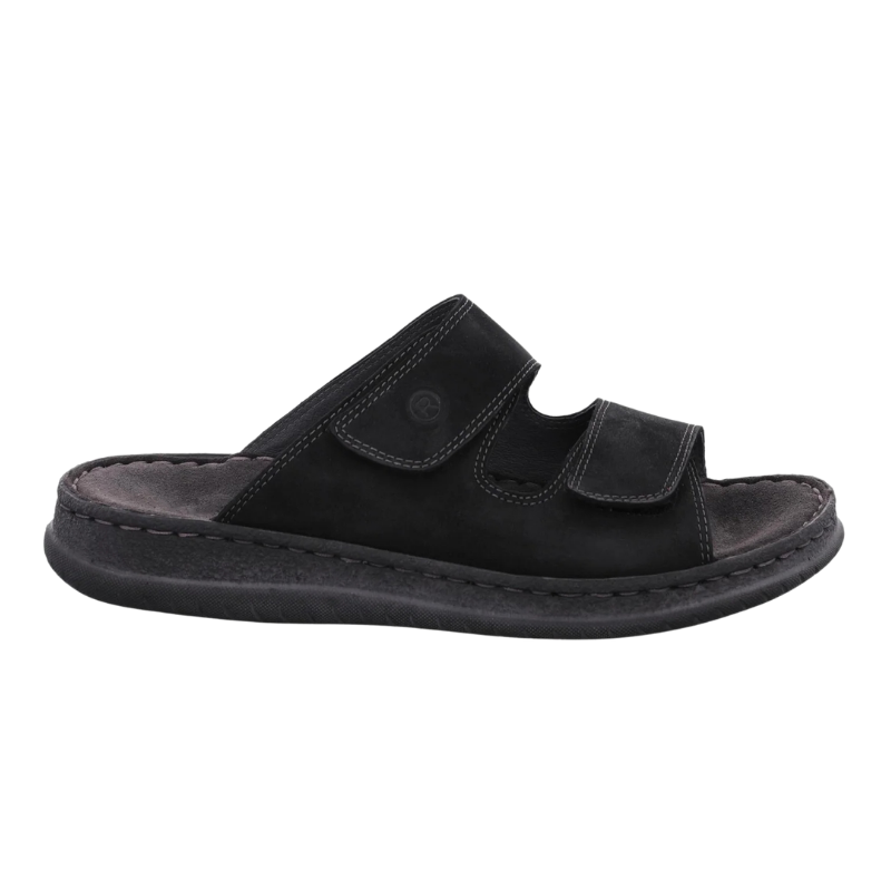 Rohde herreslipper med velcro - Sort