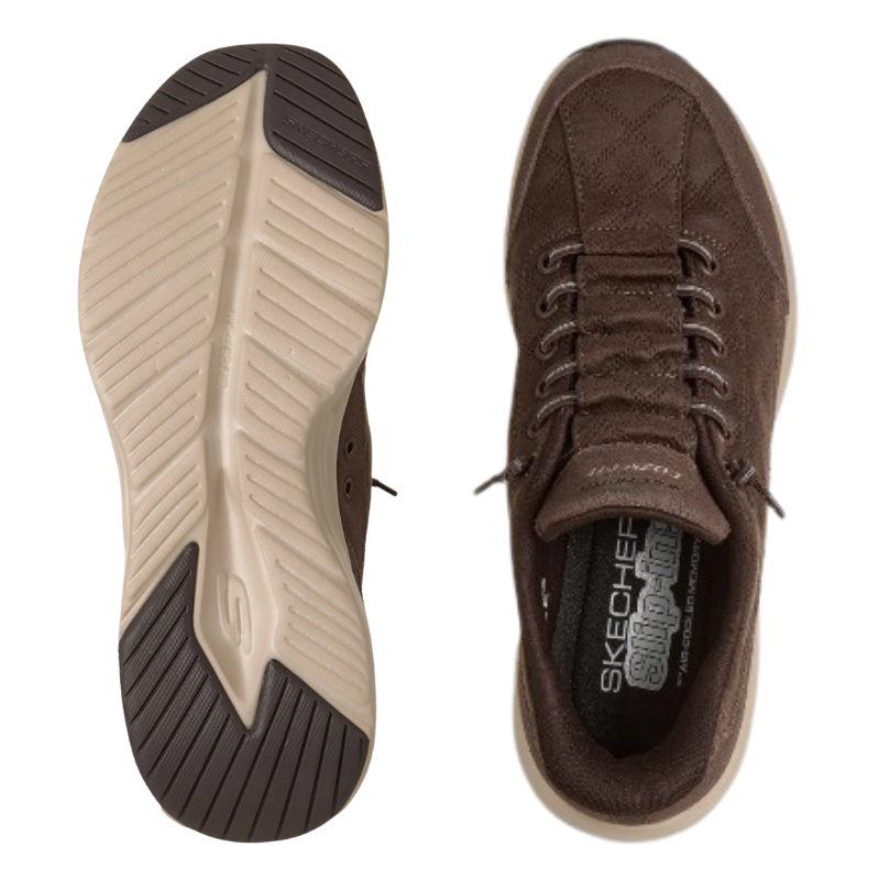 Skechers slip-in damessneaker - Bruin