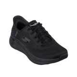 Skechers brede slip-in damessneaker - Zwart