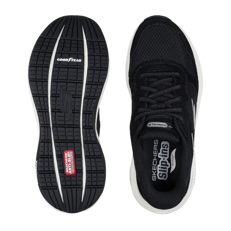 Skechers slip-on herresneaker - Sort/hvid
