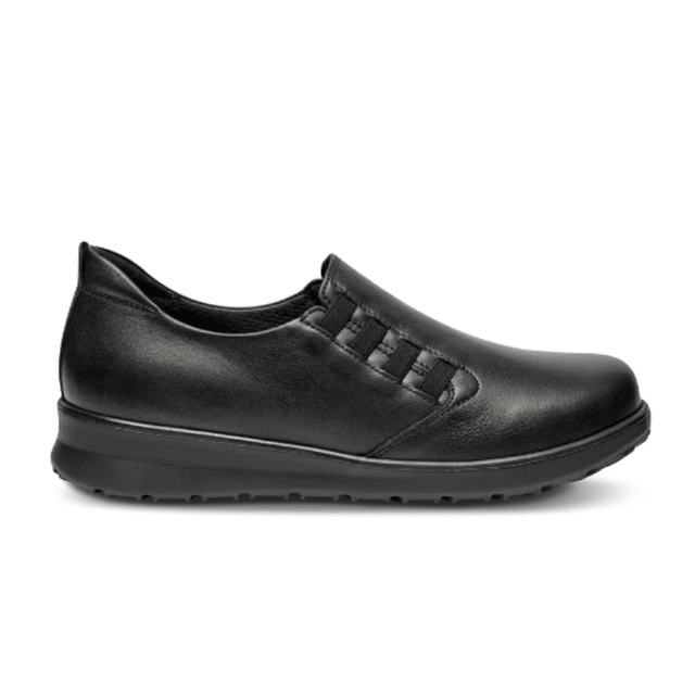 New Feet dameloafer med elastik - Sort
