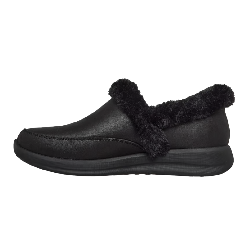 Skechers slip-in damespantoffels - Zwart