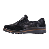 Fidelio Hüttenschuhe mit Stretch - Schwarz