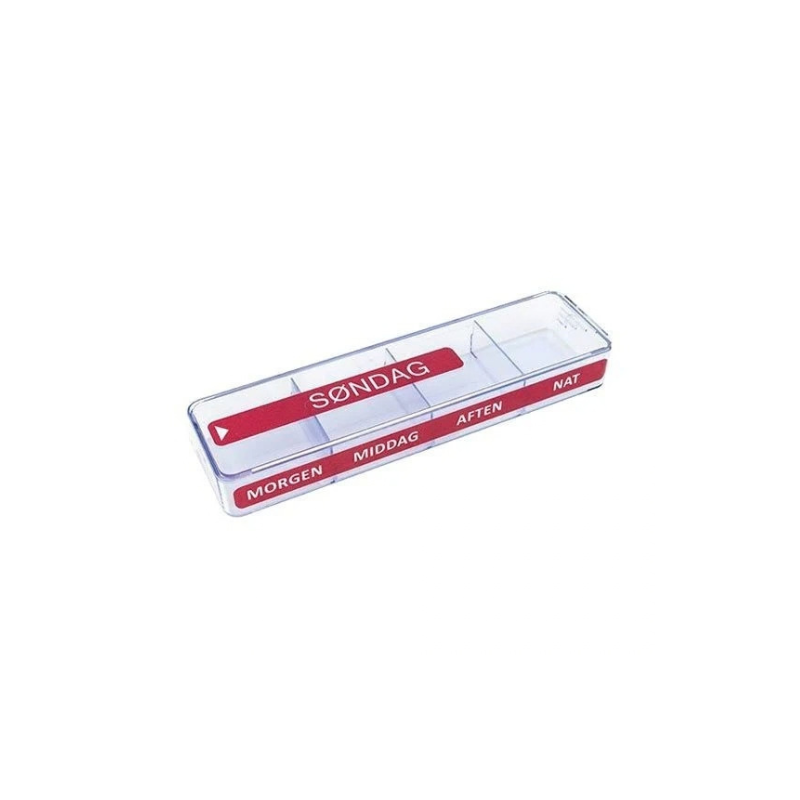 Grote pillendoosjes in etui - Medimax - Rood