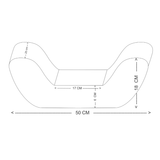 Lændepude med naturfiber - Flere farver