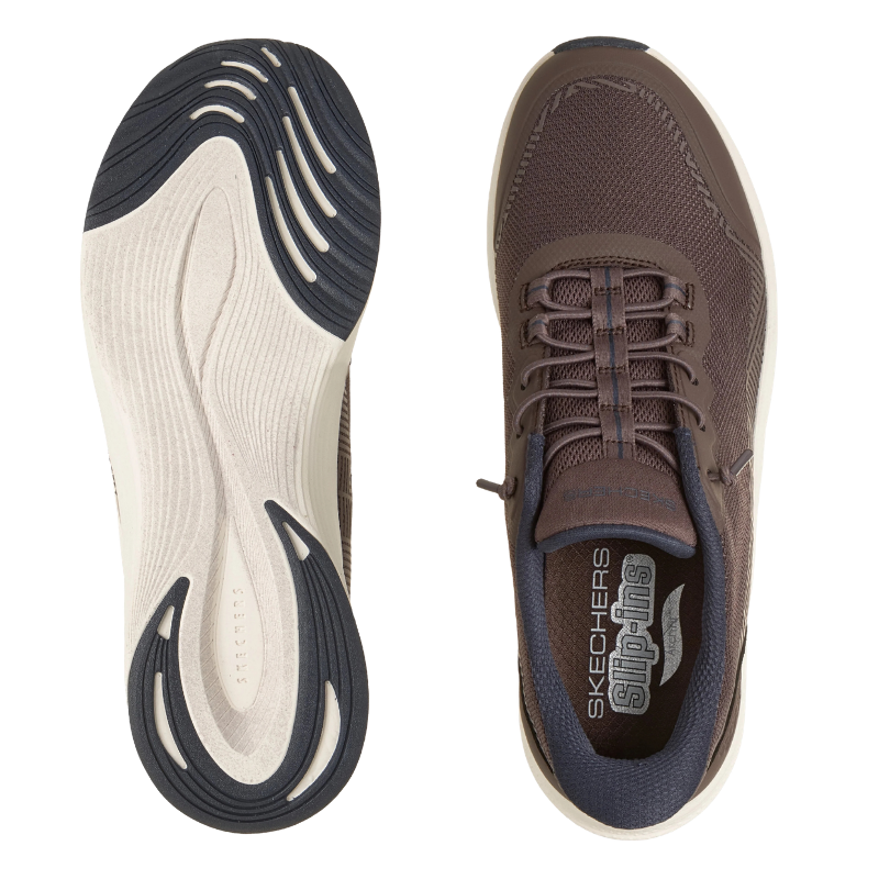 Skechers slip-in damessneaker - Bruin