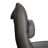 Himolla Nackenkissen, schräg, schwarzes Leder