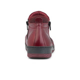 Stiefelette aus Leder, Rot, Green Comfort