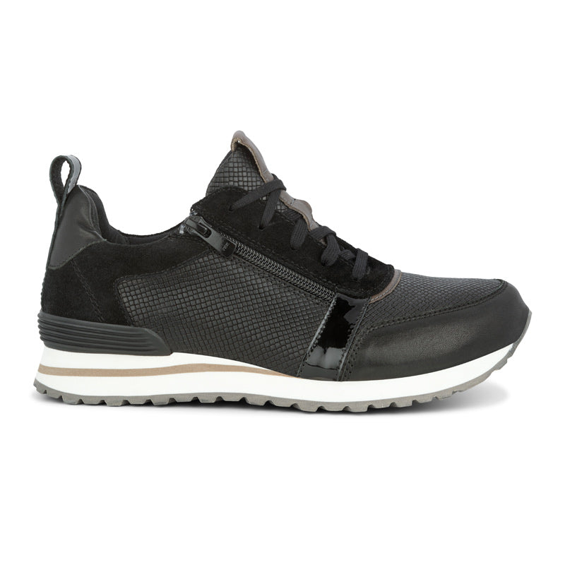 Retro sneaker, Zwart, Green Comfort