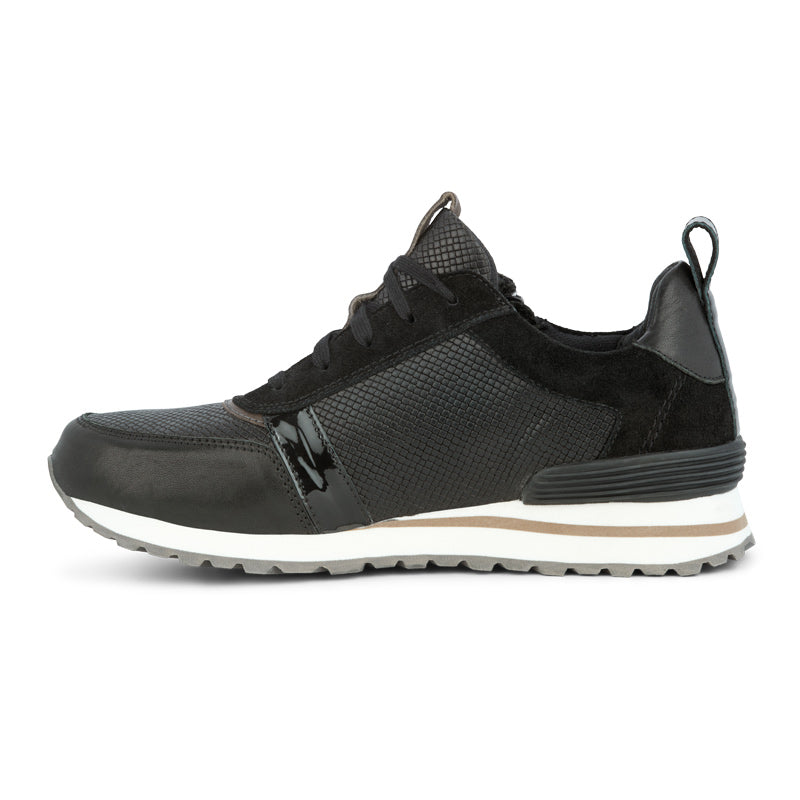 Retro sneaker, Zwart, Green Comfort