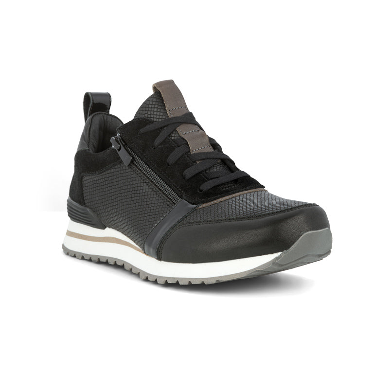 Retro sneaker, Zwart, Green Comfort