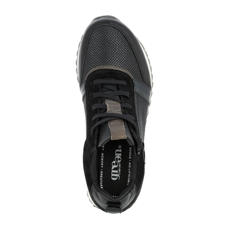 Retro sneaker, Zwart, Green Comfort