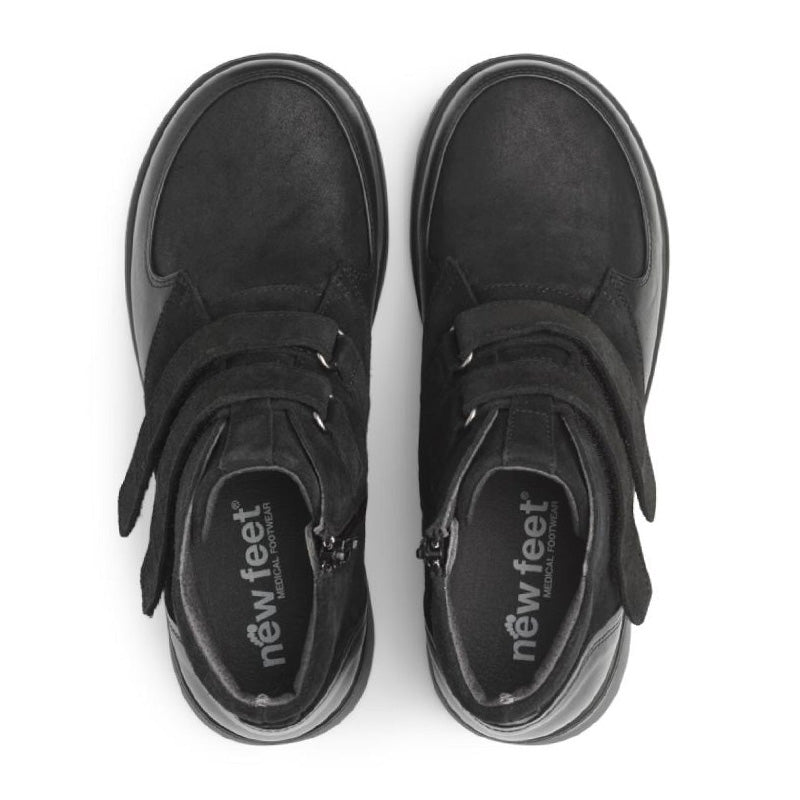 Lichte enkellaars, Zwart, New Feet