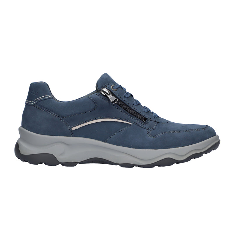 Herensneaker met ritssluiting, Blauw, Waldläufer