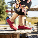 Ballerina mit Riemen, Rot, New Feet