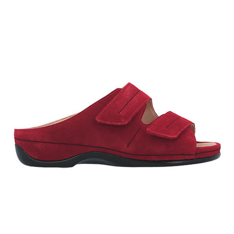 Damensandale, Rotes Wildleder, Berkemann