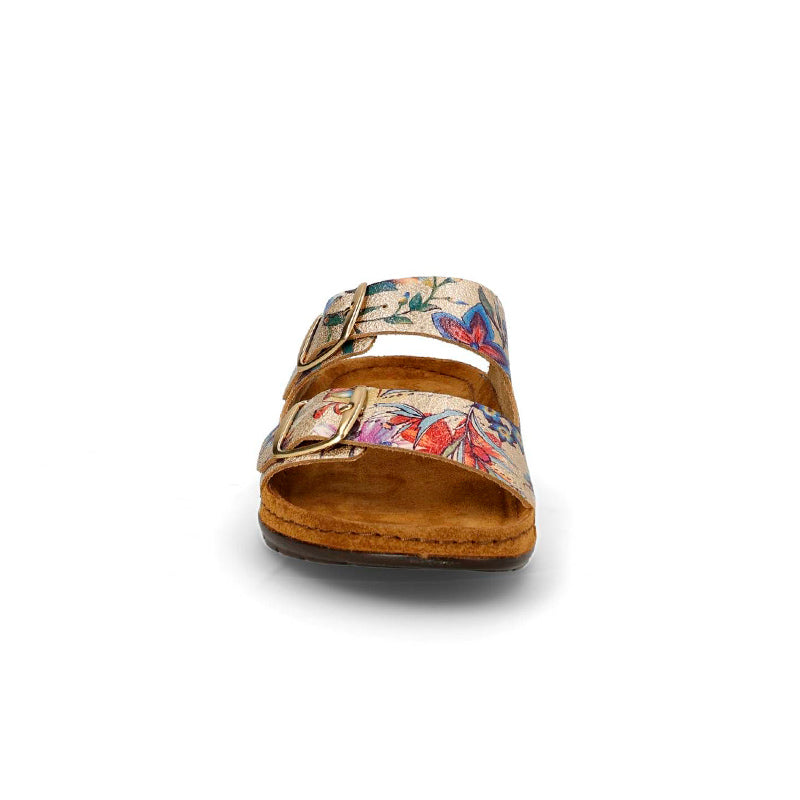 Damesandal, Geblümt, Rohde