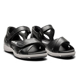 New Feet damesandal i læder - Sort
