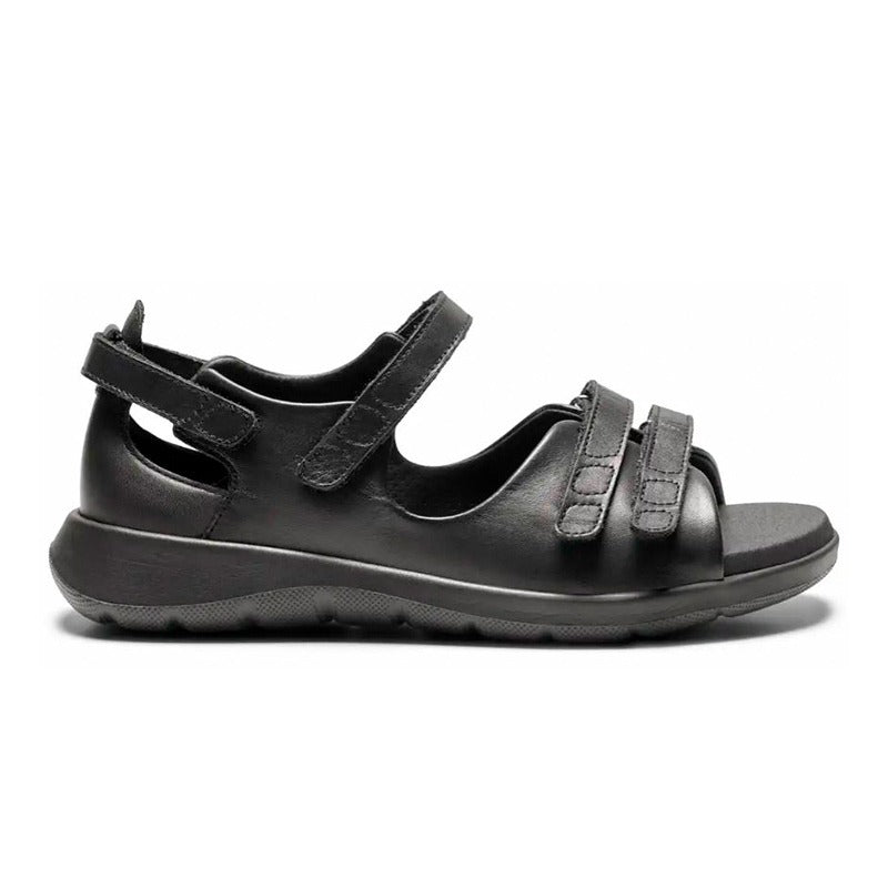 New Feet damesandal i skind - Sort