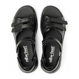 New Feet damesandal i skind - Sort