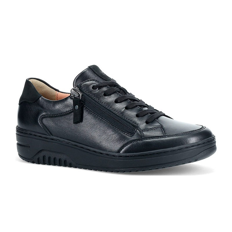 Leichter Damenschuh aus schwarzem Leder, Hartjes