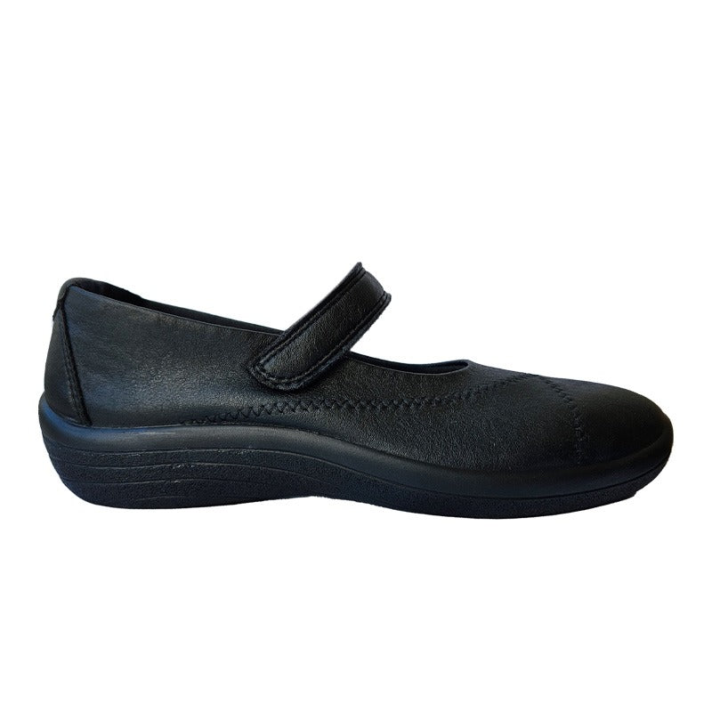 Arcopedico ballerina med velcro - Sort
