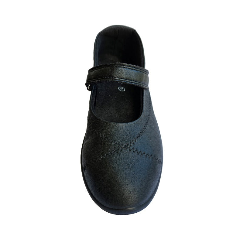 Arcopedico ballerina med velcro - Sort