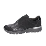 Breite Damenschuhe, Schwarz, Waldläufer
