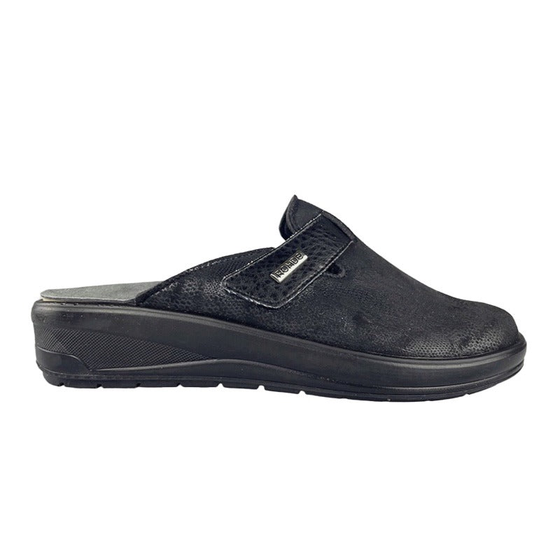 Dameslipper met stretch, Zwart, Rohde