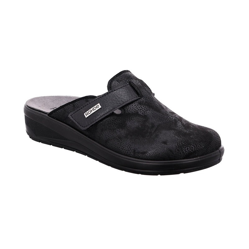 Dameslipper met stretch, Zwart, Rohde